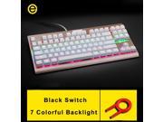 UrChoiceLtd® YuanSu FX 73 87 Keys Keyboards USB Wired LED illuminated Backlight Gaming Mechanical Keyboard Black Blue Switch for Office Typists and Play Games