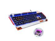 UrChoiceLtd® 2017 Technology XM K916 Multimedia Mechanical Keyboard Ergonomic Usb Wired Gamer Gaming Keyboard For PC Laptop Computer with 104 Keys Blue LED Back