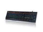 UrChoiceLtd® KUIYN Q1 Mechanical Gaming Keyboard Ergonomic Multimedia USB Wired Gamer Gaming Keyboard with Full Anti ghosting 104 Keys Mixed LED 6 Backlit Blue