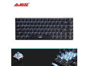 UrChoiceLtd® Ajazz Geek AK33 Backlit Usb Wired Gaming Mechanical Keyboard Blue Black Switches for Office Typists and Play Games Blue Switch Black