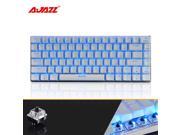 UrChoiceLtd® Ajazz Geek AK33 Backlit Usb Wired Gaming Mechanical Keyboard Blue Black Switches for Office Typists and Play Games Black Switch White