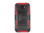 Armor Hard Shell Holster Clip Combo Case For HTC Desire Zara 601