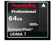 KOMPUTERBAY 64GB Professional COMPACT FLASH CARD CF 800X WRITE 75MB s READ 120MB s Extreme Speed UDMA 7 RAW 64 GB