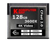 Komputerbay Professional 3600x 128GB CFast 2.0 Card Up to 540MB s Read and up to 475 MB s Write