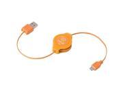 RETRAK ETCABLEMICOR Retractable Micro USB Cable Orange