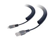 TOUGH TESTED TT CC10 IP5 Charge Sync Coiled Lightning R to USB Cable 10ft