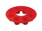 ORKA OD130201 8 Mold Silicone Cannele Pan Set of 2 Red