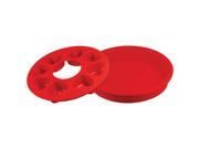 ORKA OD250101 Silicone Nylon Round Cake Pan with 8 Mold Heart Pan Red