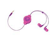 RETRAK ETAUDNPKRL Retractable Earbuds Neon Pink Purple