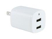 GE 94335 2.1 Amp Dual Port USB Wall Charger with Folding Prongs White