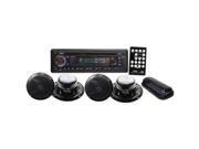 PYLE PLCD4MRKT Hydra Series Single DIN In Dash CD AM FM MPX Receiver with Four 6.5 Speakers Stereo Cover