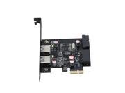 2 Ports USB 3.0 5Gbps Expansion PCI E Express Card NEC Chipset with 20 Pin Port