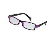 Children Plastic Full Rim Rectangle Lens Plain Eyeglasses Plano Glasses Black Purple