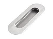 Unique Bargains Drawer Cupboard Door Recessed Flush Pull Handle Silver Tone 4.7 Long