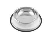 Unique Bargains Nonslip Rubber Ring Base Stainless Steel Cat Pet Dog Water Food Bowl 2.4 Depth
