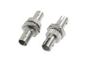 Unique Bargains 2 Pcs Network ST ST Single Model Fiber Optic Flange Adapter Cable Connector