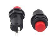 Unique Bargains 10 Pcs 2 Pin SPST OFF ON N O NO Red Round Momentary Push Button Switch Non Lock