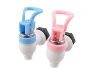 White Sky Blue Pink Plastic Replacement Push Handle Faucet Tap 2 Pcs