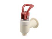 15mm Thread Dia Push Type Plastic Water Dispenser Tap Faucet Red Ivory