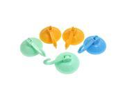 Unique Bargains Unique Bargains Kitchen Window 7cm Diameter Assorted Colors Suction Cup Hook Wall Hangers 5pcs