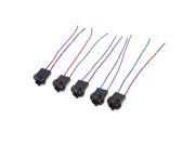 Unique Bargains 5 Pcs W5W T10 LED Light Two Wire Harness Socket Connector for Car