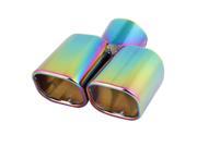 Vehicles Bolt on Stainless Steel Dual Oval Slanted Exhaust Muffler Burnt Tip