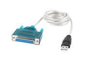 12Mbps USB 2.0 to DB25 25P Parallel Printer Cable Data Cord 1.5M 4.9Ft