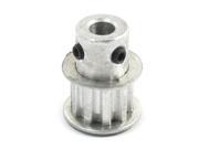 Stepper Motor Part Silver Tone 10T 6mm Bore 11mm Width Timing Belt Pulley