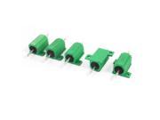 5Pcs Green 25W 80 Ohm Chassis Mounted Aluminum Shell Clad Resistor