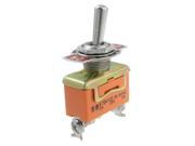 AC 250V 15A on off on 3 Position 1P2T SPDT 3 Terminals Toggle Switch Orange