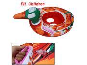 Toddler Orange Red Inflatable Duck Boat Swimming Float