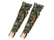 Unique Bargains 1 Pair Summer Stretchy Unisex Tiger Pattern UV Sun Protection Tattoo Arm Sleeves