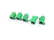 5Pcs Chassis Mount Aluminum Clad Wire Wound Resistors 25W 2.7ohm Green