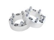 2 x Silver Tone 5 Lug 2 Thickness Wheel Spacer Adapters for Ford Dodge Jeep
