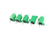 5 Pcs Green Aluminum Axial Lead Wire Wound Heatsink Resistors 25W 160 ohm