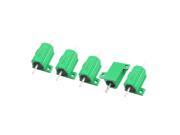 5Pcs Green 25W 390 Ohm Chassis Mounted Aluminum Shell Clad Resistor