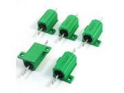 5Pcs Green Aluminum Chassis Mount Wire Wound Power Resistors 25W 250ohm