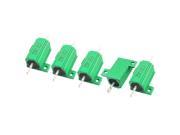 5 pcs Green 25W 1.8 Ohm Chassis Mounted Aluminum Housed Clad Resistor