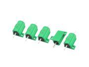 25W 16Ohm Chassis Mount Axial Lead Aluminum Wire Wound Power Resistors 5Pcs