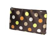 Travel Faux Leather Lining Zipper Closure Cosmetic Makeup Bag Pouch Bag