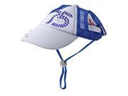 Unique Bargains Dog Breathable Blue Mesh White Visor Hat Cap Size XL