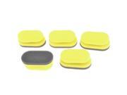 5Pcs Durable Practical Auto Car Wash Sponge Cleaning Pad Black Yellow