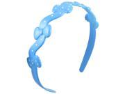 Unique Bargains Ladies Plastic Headband Blue Frame Bowknot Hair Hoop Decoration