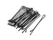 Unique Bargains 20 x Hair Ornament Metal Bobby Pin Clip Clamp Black 41mm for Women Girl