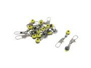 Unique Bargains 15 Pcs Fishing Tackle Accessory Line to Hook Connector Yellow Dark Grey