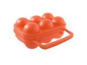 Unique Bargains Orange Red Camping Picnic Folding Plastic Egg Box Carrying Case