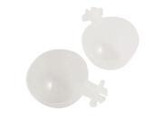 Unique Bargains 2 Pcs Clear Plastic Round Feeder Waterer for Bird Hamster