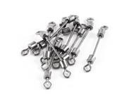 Unique Bargains 3 Fishing Tackle Metal Line to Hook Connector Swivel 10 Pcs