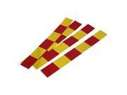 Unique Bargains 4 Pcs Plastic Reflective Stickers Decals Ornament Yellow Red for Car