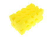 Durable Practical Perforated Water Absorbent Car Wash Sponge Block Yellow
